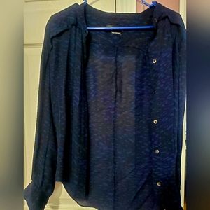 Leopard print button down